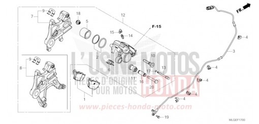 ETRIER DE FREIN ARRIERE CRF1100A2P de 2023